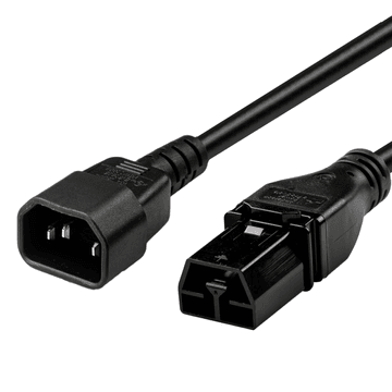 Black Anderson Saf-D-Grid IEC320 C14 to SDG400 15A 250V