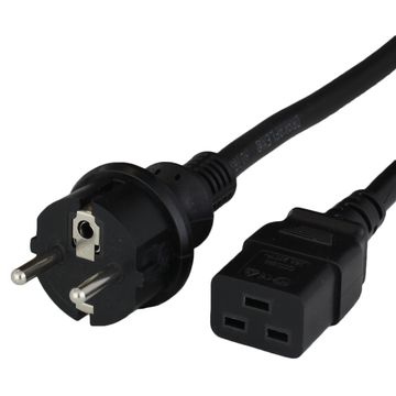 Europe Schuko CEE7/7 to Standard IEC 60320 C19 TAA Power Cords