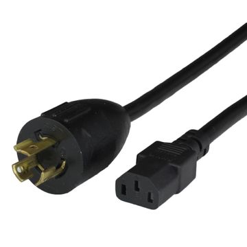 Black Standard NEMA L6-15P to IEC320 C13 15A 250V