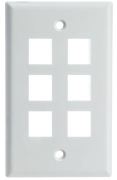 Wall Plate for Keystone (1-6 Ports)