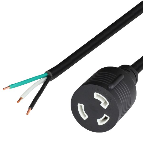 Black 1 Foot NEMA L5-30R cord