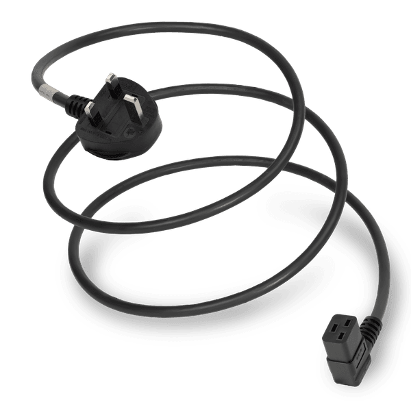 Black 3.0 meters C19 Left Angle cord