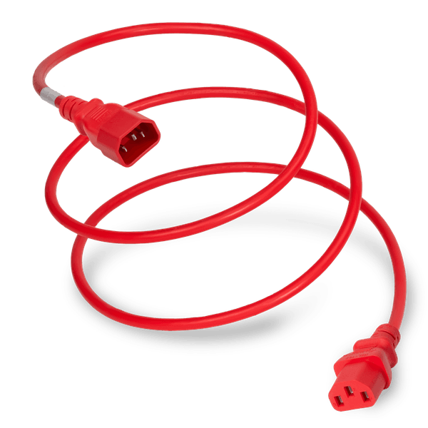 Red 1 Foot C13 cord