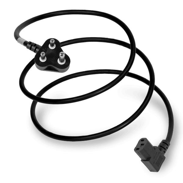Black 2.5 meters C13 Right Angle cord