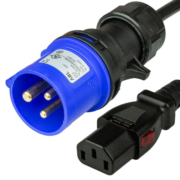 Black 3 Feet C13 Locking (A-Lock) cord