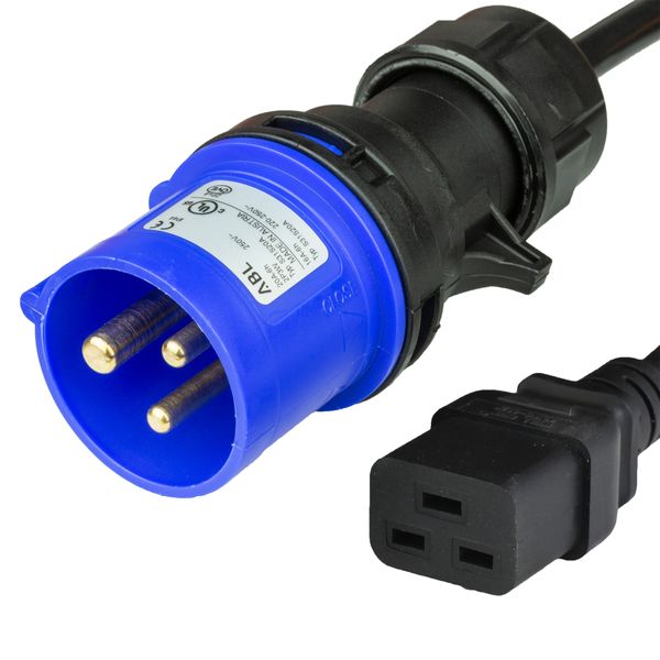 Black 3 Feet C19 cord