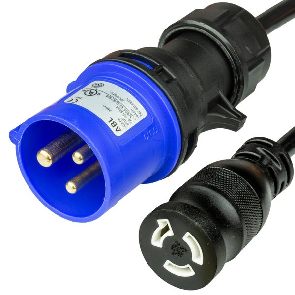 Black 3 Feet NEMA L6-15R cord