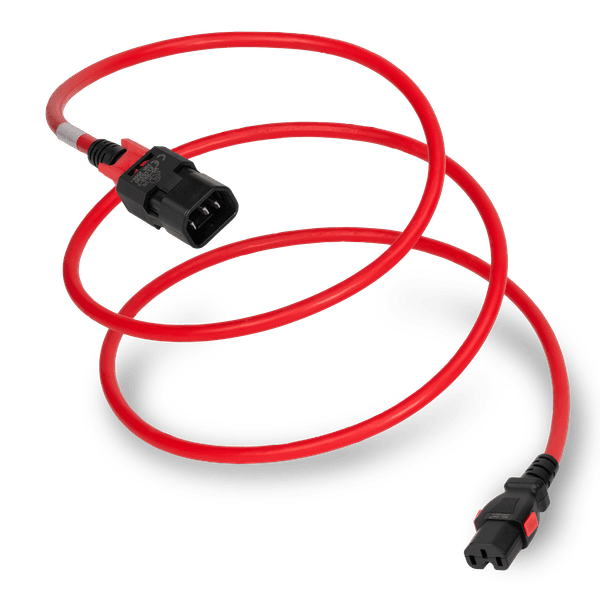 Red 0.6 meter C15 Locking (A-Lock) cord
