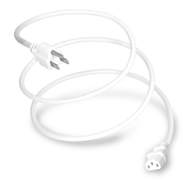 White 1 Foot C13 cord