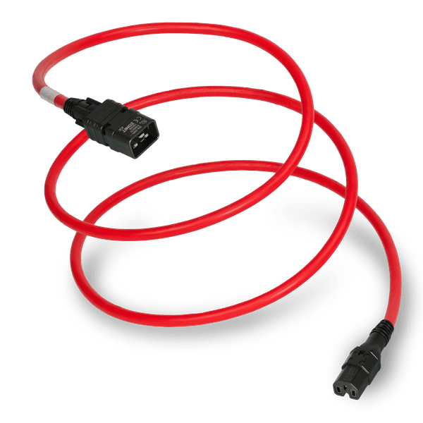 Red 1.0 meter C19 Locking (Z-Lock+) cord