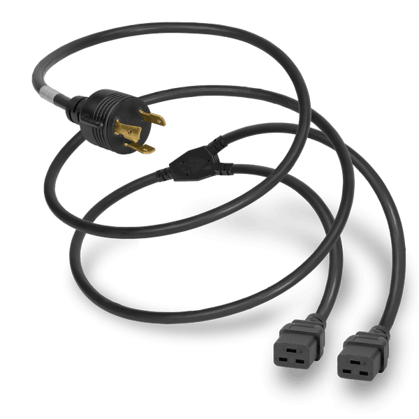 Black 6 Feet 2X C19 cord