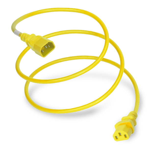 Yellow 1 Foot C13 cord