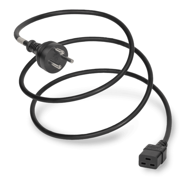 Black 2.5 meters C19 cord