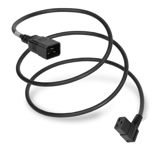 Black 10 Feet C19 Right Angle cord