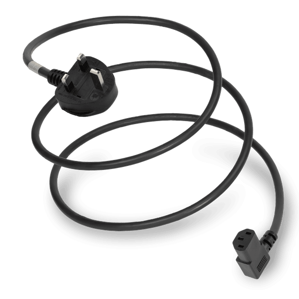 Black 2.5 meters C13 Left Angle cord