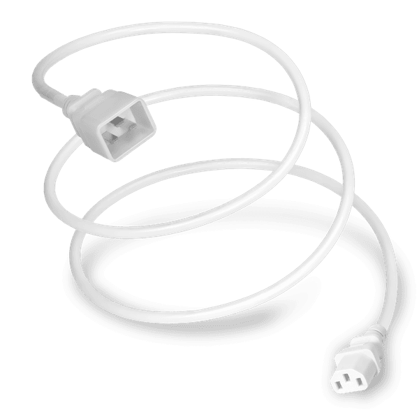 White 1 Foot C13 cord
