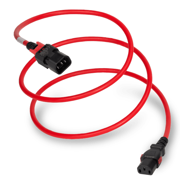 Red 0.6 meter C13 Locking (A-Lock) cord