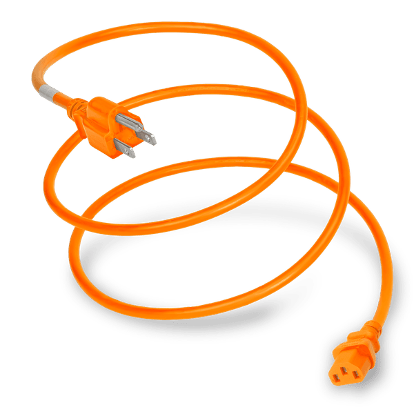 Orange 2 Feet C13 cord