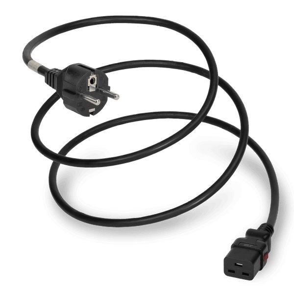 Black 2.5 meters C19 Locking (A-Lock) cord