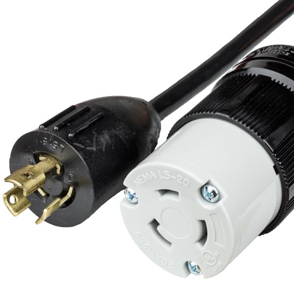 Black 1 Foot NEMA L5-20R cord