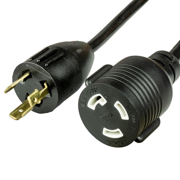 Black 1 Foot NEMA L5-30R cord