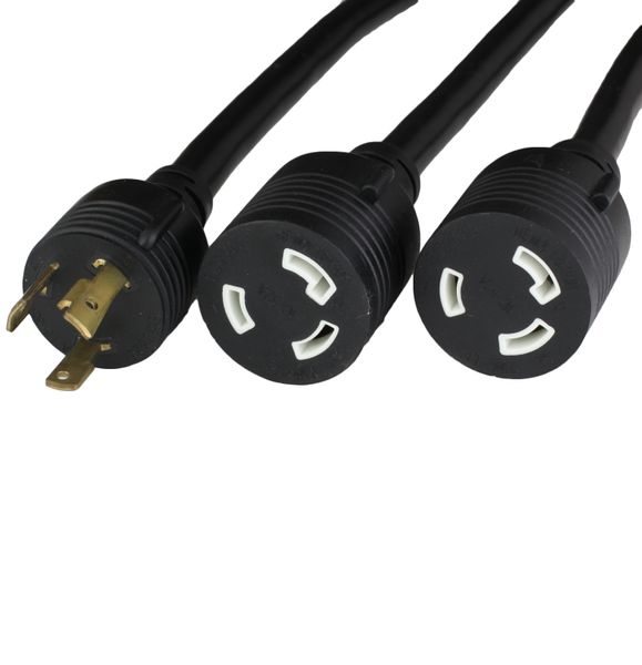 Black 2 Feet NEMA L6-30R cord