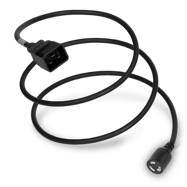 Black 1 Foot NEMA L6-20R cord
