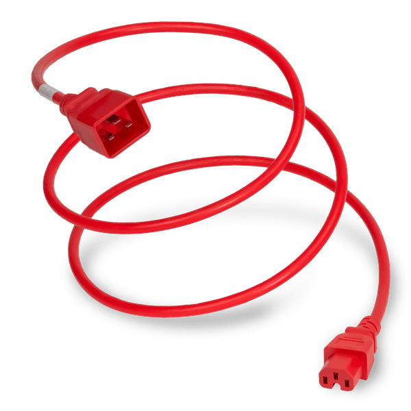 Red 2 Feet C15 cord