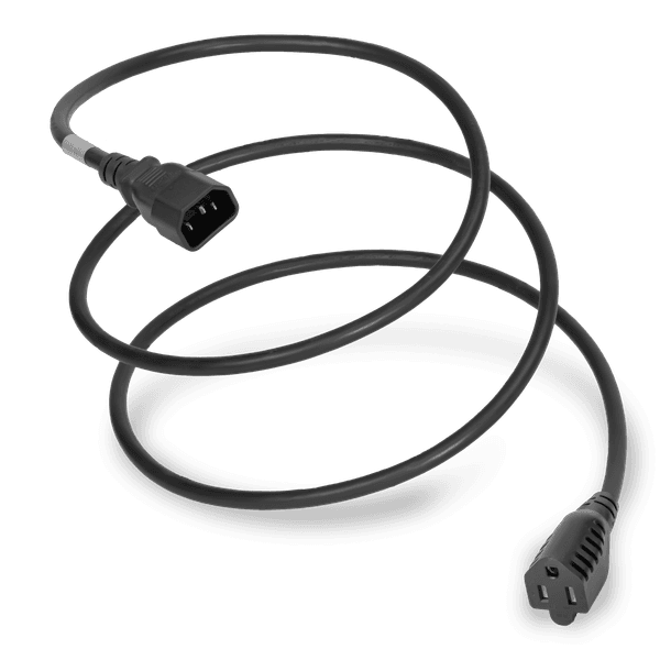 Black 1 Foot NEMA 5-15R cord
