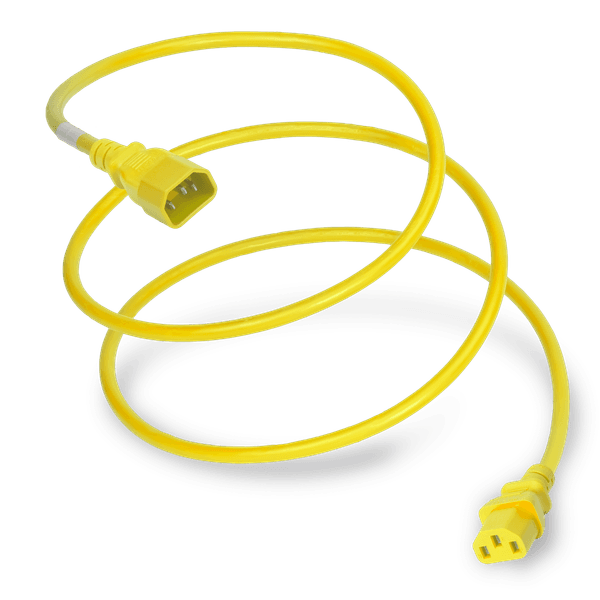 Yellow 1 Foot C13 cord