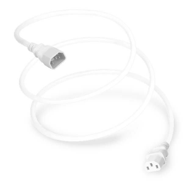 White 1 Foot C13 cord