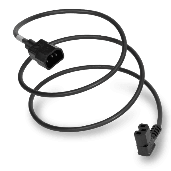 Black 1 Foot C15 Right Angle cord