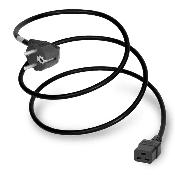Black 2.5 meters C19 cord