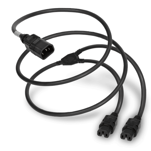 Black 2 Feet 2X C15 cord