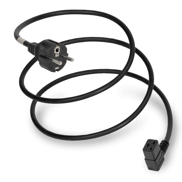 Black 3.0 meters C19 Left Angle cord