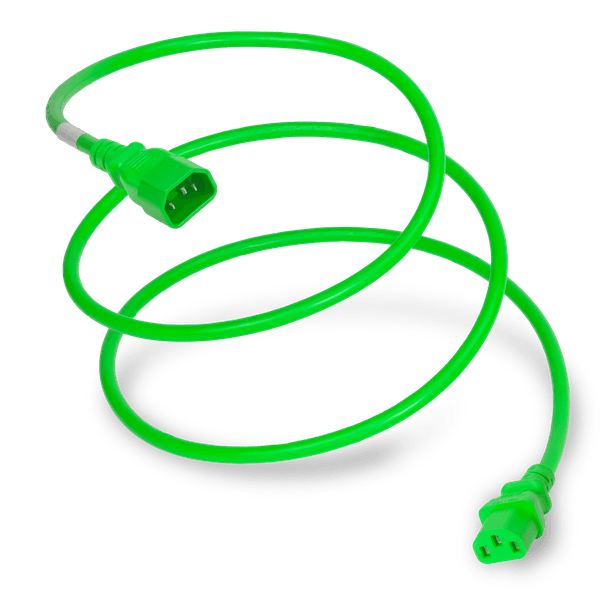 Green 1 Foot C13 cord