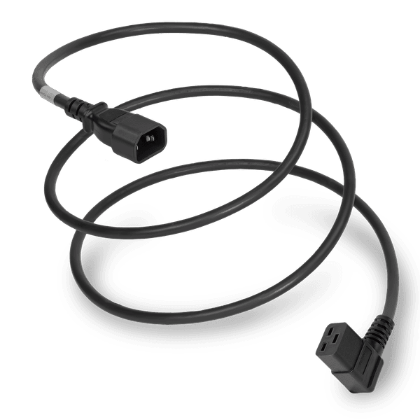 Black 4 Feet C19 Right Angle cord