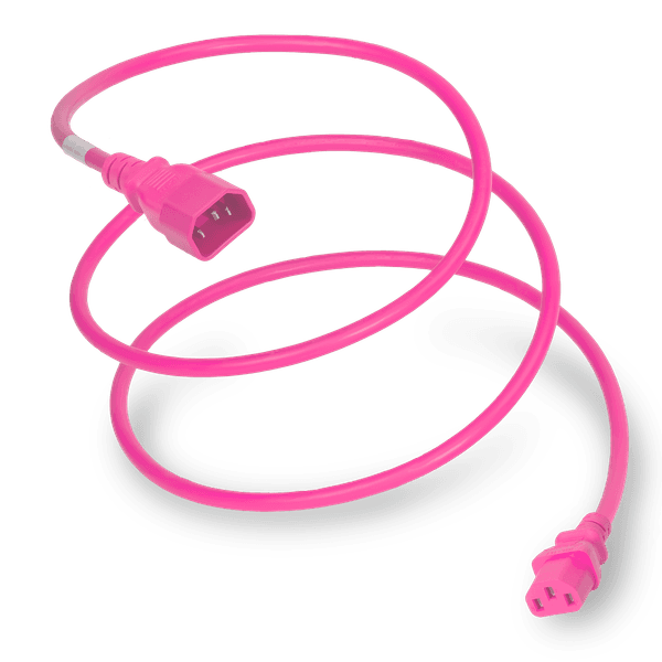 Pink 1 Foot C13 cord