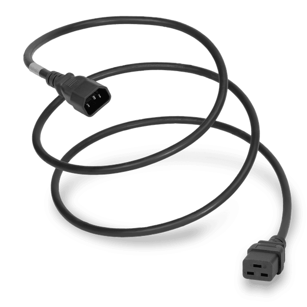 Black 1 Foot C19 cord