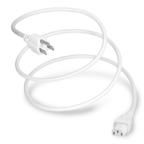 White 6 Feet C15 cord