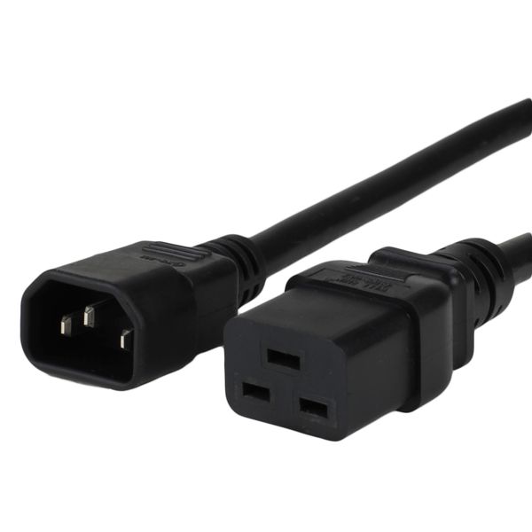 Black 3 Feet C19 cord