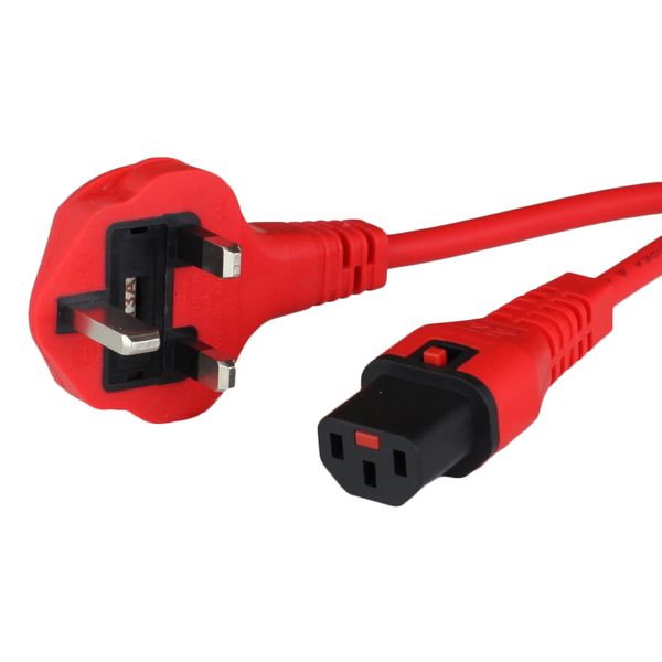 Red 6 Feet C13 Locking (A-Lock) cord