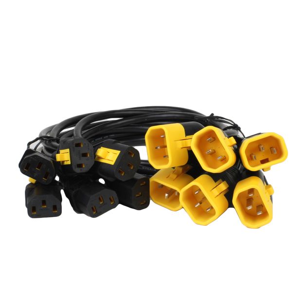 Black 1.5 Feet C13 Locking (V-Lock) cord