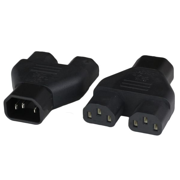 Black Unknown 2X C13 cord