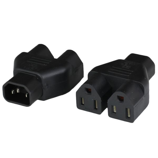 Black Unknown NEMA 5-15R 2x cord