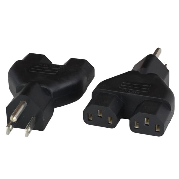Black Unknown 2X C13 cord