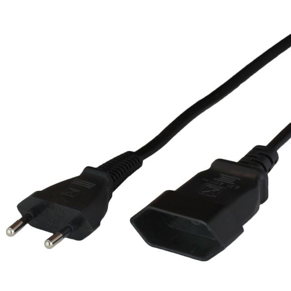 Black 3.0 meters Europe CEE7/16 2Pin 2.5A 250V cord