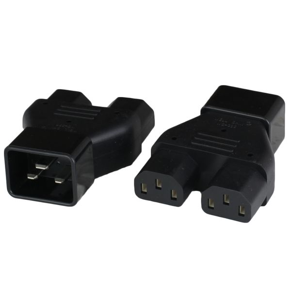 Black Unknown 2X C13 cord